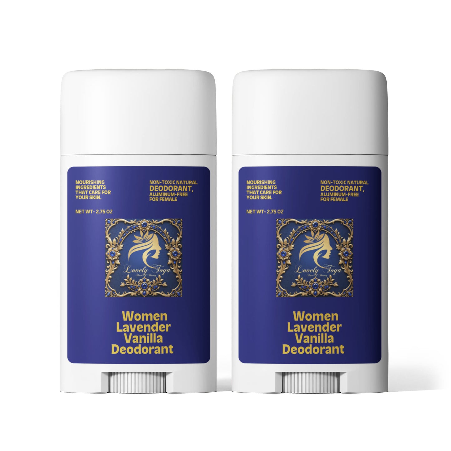 2 Pack Non-toxic Natural Deodorant, Aluminum-Free for Women