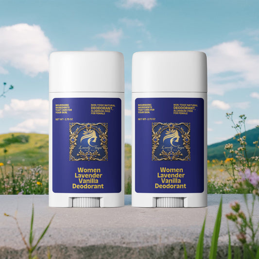 2 Pack Non-toxic Natural Deodorant, Aluminum-Free for Women